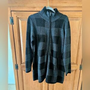 Adrienne Vittadini, zip up cardigan.